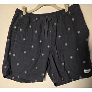 Katin Shine Local Shorts Black Embroidered Cotton Size M 32x6